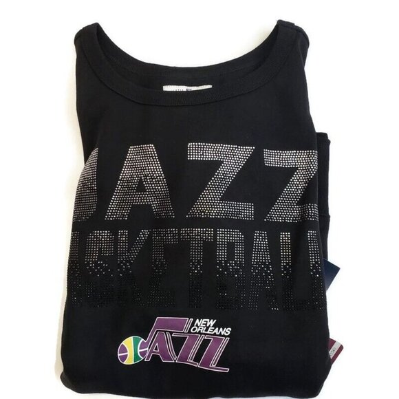 NBA Throwback New Orleans Jazz Womens Size 2XL Showtime Pullover Sweater Black - Picture 5 of 5